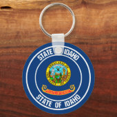 Porte-clés Emblème rond Idaho (Recto)