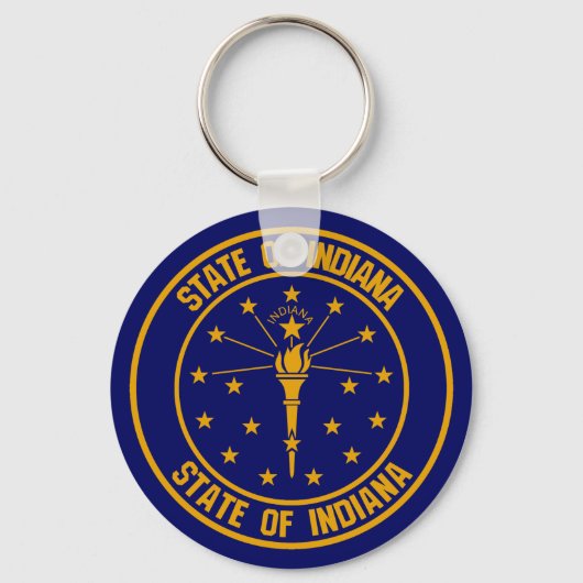 Porte-clés Emblème rond Indiana (Recto)