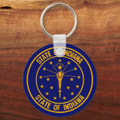 Porte-clés Emblème rond Indiana (Recto)