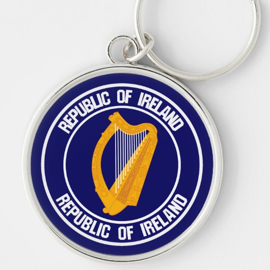 Porte-clés Emblème rond irlandais (Devant)