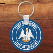 Porte-clés Emblème rond Louisiane (Recto)