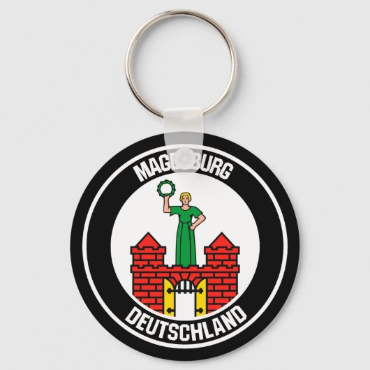 Porte-clés Emblème rond Magdeburg (Recto)