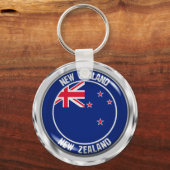 Porte-clés Emblème rond néo-zélandais (Recto)