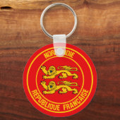 Porte-clés Emblème rond Normandie (Recto)