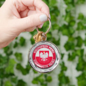 Porte-clés Emblème rond polonais (Main)