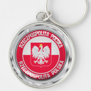 Porte-clés Emblème rond polonais