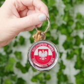 Porte-clés Emblème rond polonais (Main)