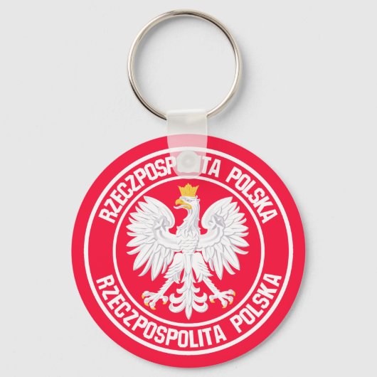 Porte-clés Emblème rond polonais (Recto)