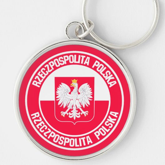 Porte-clés Emblème rond polonais (Devant)