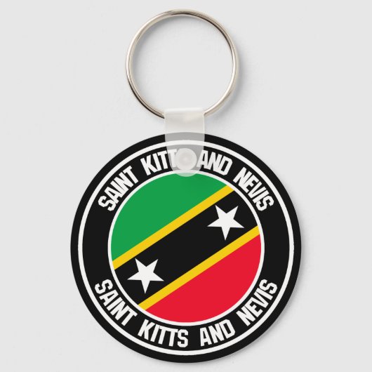 Porte-clés Emblème rond Saint-Kitts-et-Nevis (Recto)