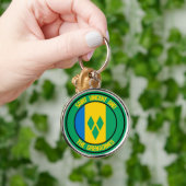 Porte-clés Emblème rond Saint-Vincent-et-les Grenadines (Main)