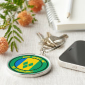 Porte-clés Emblème rond Saint-Vincent-et-les Grenadines (Côté)