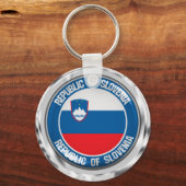 Porte-clés Emblème rond Slovénie (Recto)
