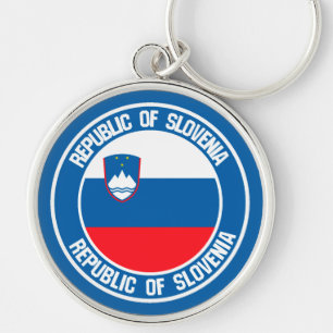 Porte-clés Emblème Rond Slovénie