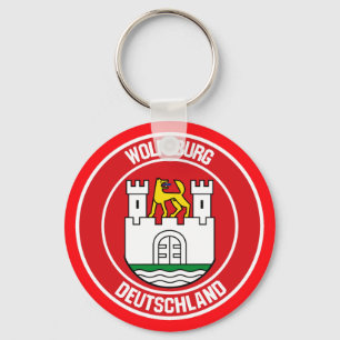 Porte-clés Emblème rond Wolfsburg