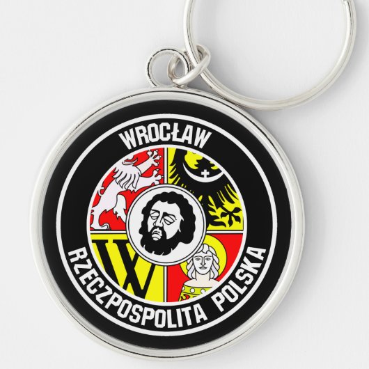 Porte-clés Emblème rond Wrocław (Devant)