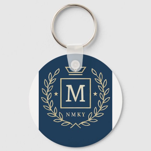 Porte-clés "Emblème Royal NMKY – Monogramme M Crête" (Recto)
