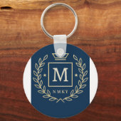 Porte-clés "Emblème Royal NMKY – Monogramme M Crête" (Recto)