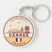 Porte-clés Emblème Skyline de Cannes France (Dos)
