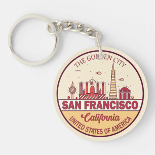 Porte-clés Emblème Skyline de San Francisco California City