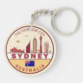 Porte-clés Emblème Skyline de Sydney Australia City (Dos)