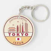 Porte-clés Emblème Skyline de Tokyo City (Dos)
