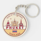 Porte-clés Emblème Skyline Phuket Thaïlande City (Dos)