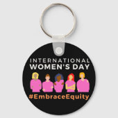 Porte-clés Embrace Equity International Women's Day (Verso)