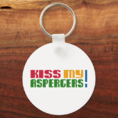 Porte-clés Embrasse mes Aspergers ! (Mois de l'autisme) (Recto)