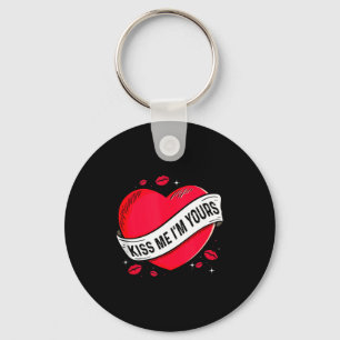 Porte-clés Embrasse-Moi C'est Un Cadeau Pour La Saint-Valenti