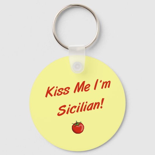Porte-clés Embrasse-moi Je suis Sicilien (Recto)