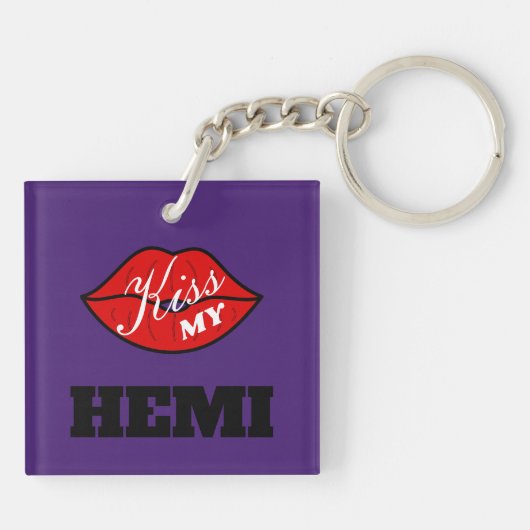 Porte-clés Embrasse Mon Hemi Power Plum Crazy Challenger (Dos)