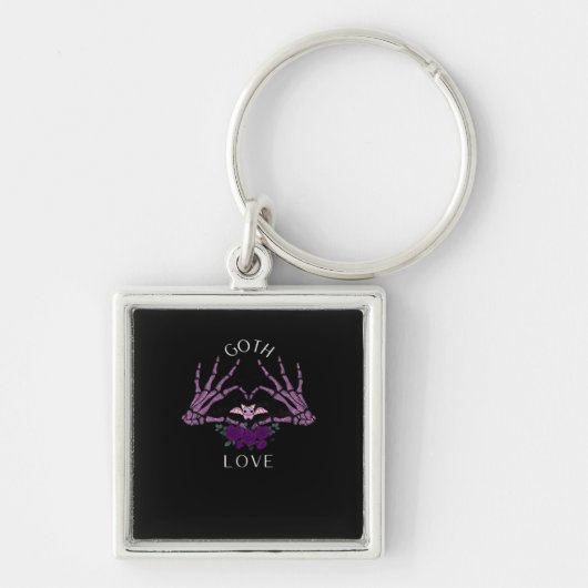 Porte-clés Embrassez Goth Skeleton Heart (Devant)