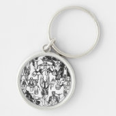 Porte-clés Emerald Dawn, noir et blanc (Devant)