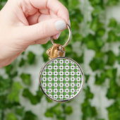Porte-clés Emerald Diamond Gemstone Art, Vert (Main)