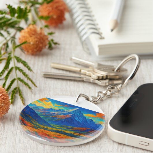 Porte-clés Emerald Forest Watercolor  (Devant Droit)