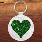 Porte-clés Emerald Gem Heart (Recto)