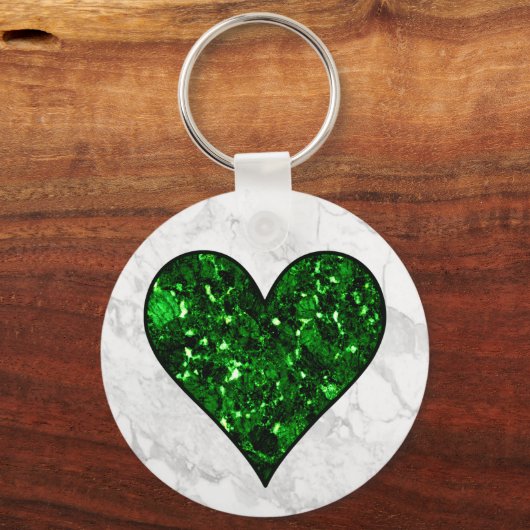 Porte-clés Emerald Gem Heart (Recto)