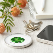 Porte-clés Emerald Gemstone, vert (Côté)
