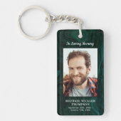 Porte-clés Emerald Green Photo Funeral Cadeau Prière commémor (Devant)