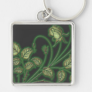 Porte-clés Emerald Green Vines Floral Porte - clé