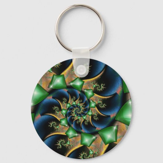 Porte-clés emeralds_on_satin (Recto)