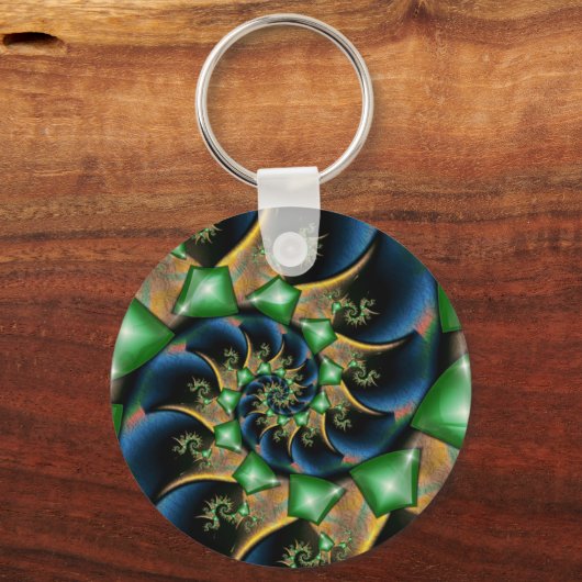 Porte-clés emeralds_on_satin (Recto)