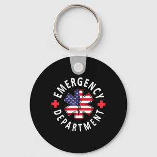 Porte-clés Emergency Department 4th Of July Usa Emergency Roo