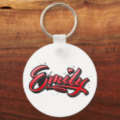 Porte-clés Emily red Heart Graffiti (Recto)
