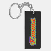 Porte-clés Emma - arc-en-ciel - sur le noir (Devant gauche)
