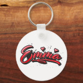 Porte-clés Emma red Heart Graffiti (Recto)