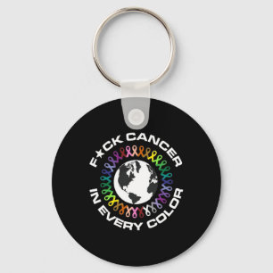 Porte-clés Emmerdez le cancer dans toutes les couleurs Journé
