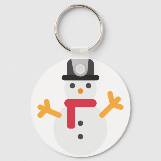 Porte-clés emoji bonhomme de neige (Recto)
