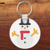 Porte-clés emoji bonhomme de neige (Recto)